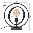 Lampe de table Turn Around anthracite - 1 lumière, hauteur 43 cm