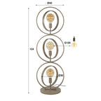 Lampadaire Turn Around beige - 3 lumières, hauteur 124 cm