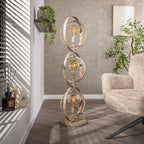 Lampadaire Turn Around beige - 3 lumières, hauteur 124 cm