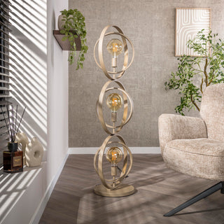 Lampadaire Turn Around beige - 3 lumières, hauteur 124 cm