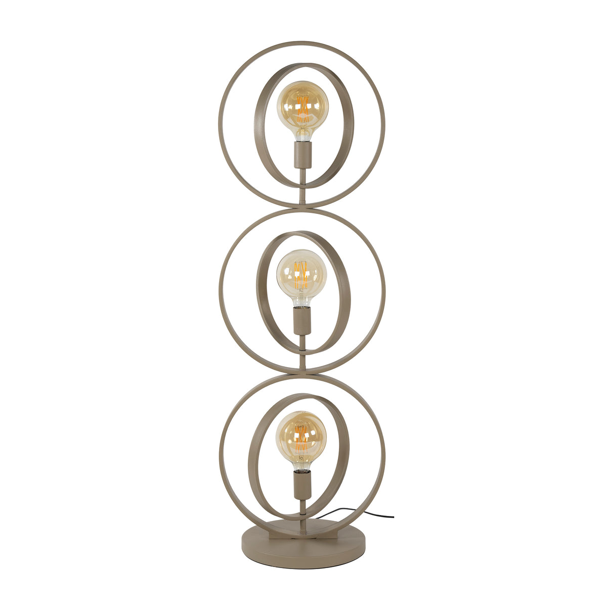 Vloerlamp Turn Around beige - 3-lichts, 124 cm hoog