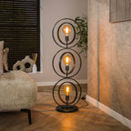 Lampadaire Turn Around anthracite - 3 lumières, hauteur 124 cm