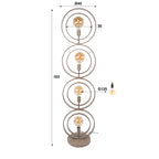 Lampadaire Turn Around beige - 4 lumières, hauteur 163 cm