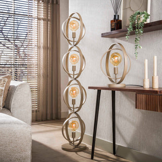 Lampadaire Turn Around beige - 4 lumières, hauteur 163 cm