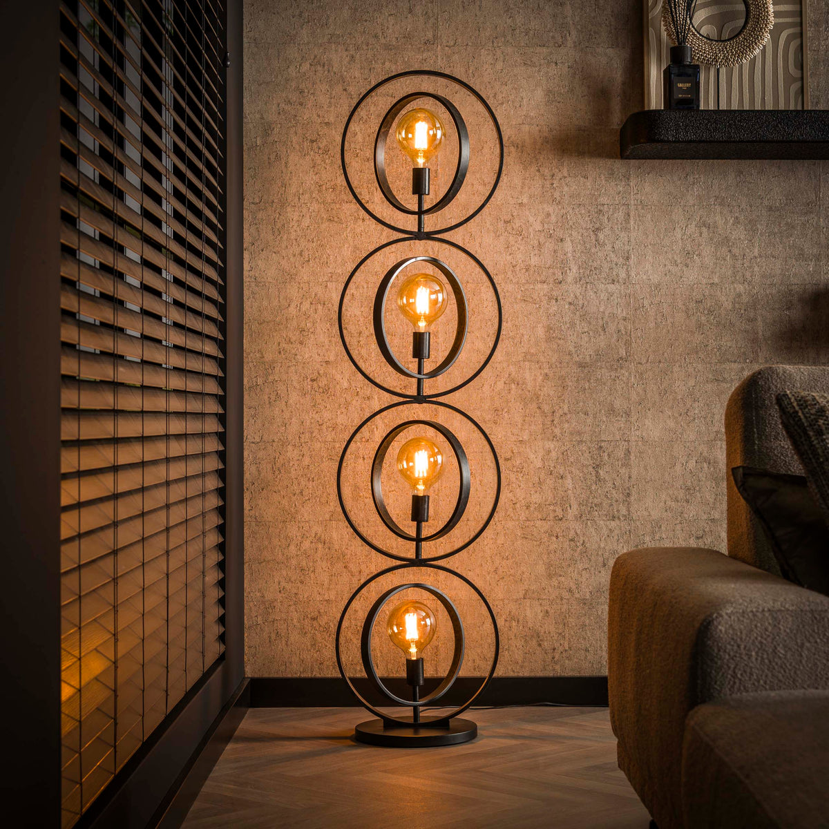 Floor lamp Turn Around anthracite - 4-light, 163 cm high
