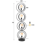 Lampadaire Turn Around anthracite - 4 lumières, hauteur 163 cm