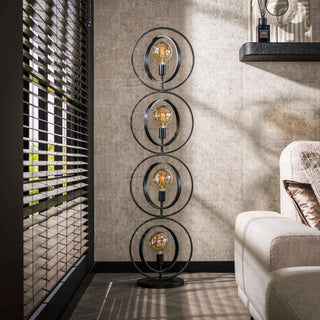 Lampadaire Turn Around anthracite - 4 lumières, hauteur 163 cm