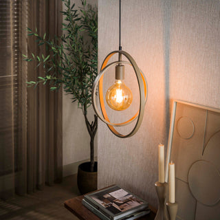 Suspension Turn Around beige - 1 lumière, largeur 40 cm