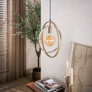Suspension Turn Around beige - 1 lumière, largeur 40 cm