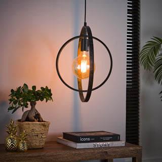Suspension Turn Around anthracite - 1 lumière, largeur 40 cm