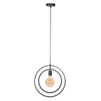 Suspension Turn Around anthracite - 1 lumière, largeur 40 cm