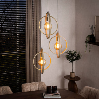 Hanglamp Turn Around getrapt beige - 3-lichts, diameter 40 cm