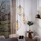 Hanglamp Turn Around getrapt beige - 3-lichts, diameter 40 cm