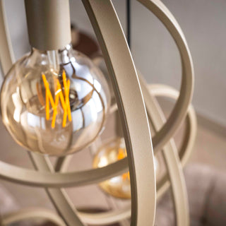 Hanglamp Turn Around getrapt beige - 3-lichts, diameter 40 cm