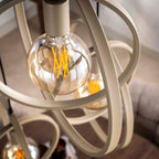 Hanglamp Turn Around getrapt beige - 3-lichts, diameter 40 cm
