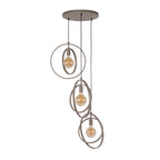 Hanglamp Turn Around getrapt beige - 3-lichts, diameter 40 cm