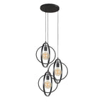 Pendant lamp Turn Around tiered anthracite - 3-light, diameter 40 cm