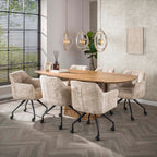Suspension Turn Around beige - 3 lumières, largeur 130 cm