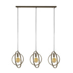 Suspension Turn Around beige - 3 lumières, largeur 130 cm