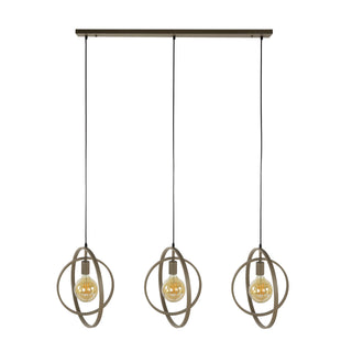 Suspension Turn Around beige - 3 lumières, largeur 130 cm