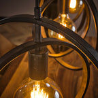 Suspension Turn Around anthracite - 3 lumières, largeur 130 cm