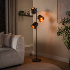 Floor lamp Kinetic urban brown - 3-light, 167 cm high