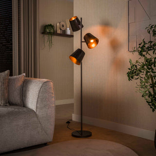 Floor lamp Kinetic urban brown - 3-light, 167 cm high