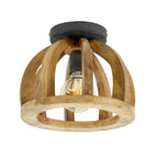 Ceiling lamp Orba solid mango wood - 1-light, diameter 30 cm