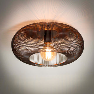 Plafondlamp Copper Twist zwart nikkel - 1-lichts, diameter 43 cm