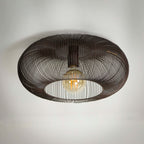 Plafondlamp Copper Twist zwart nikkel - 1-lichts, diameter 43 cm
