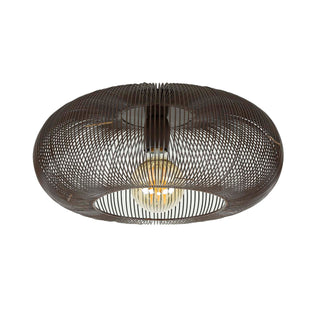 Plafondlamp Copper Twist zwart nikkel - 1-lichts, diameter 43 cm