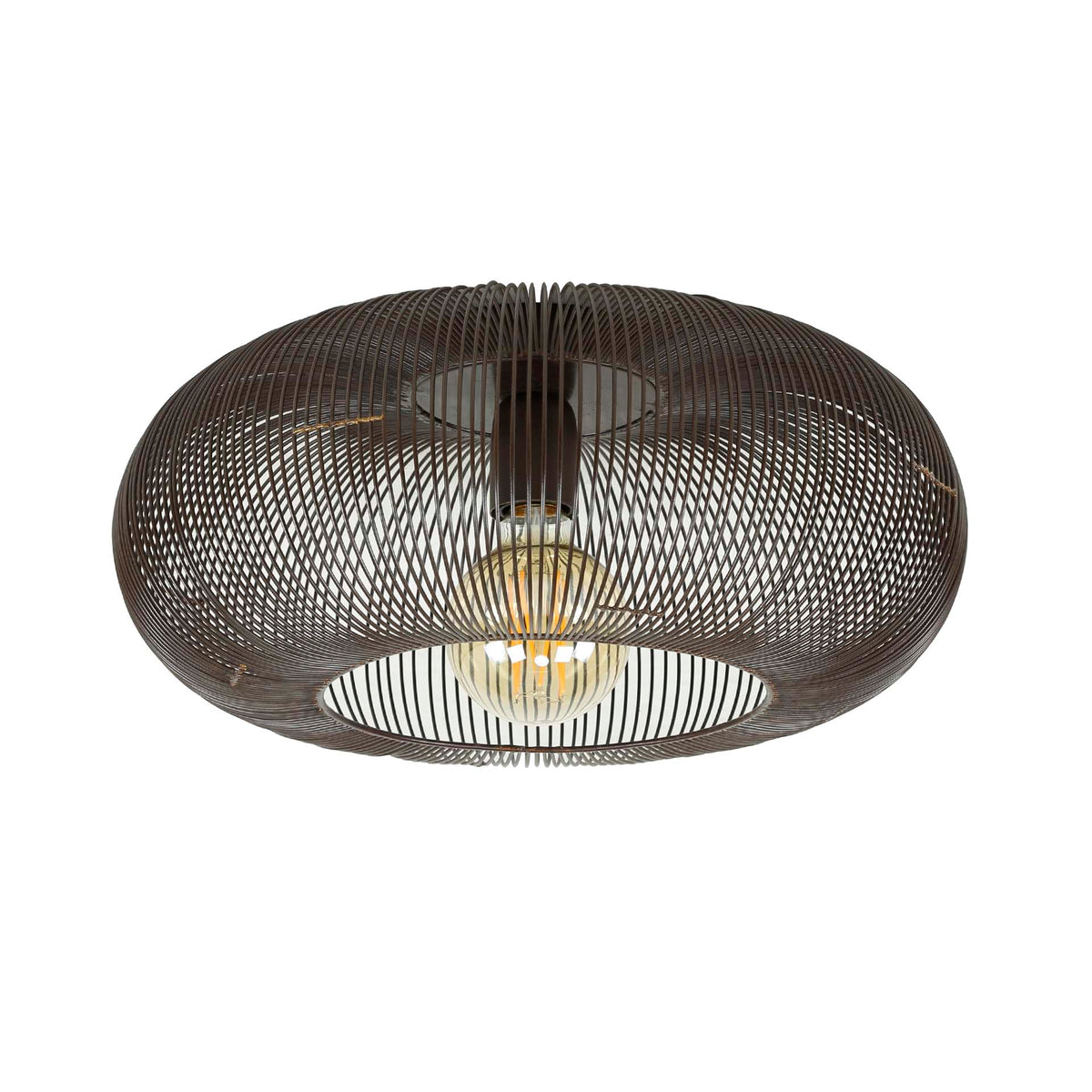 Plafondlamp Copper Twist zwart nikkel - 1-lichts, diameter 43 cm