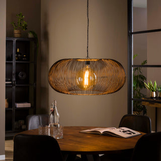 Suspension Copper Twist nickel noir - 1 lumière, diamètre 70 cm