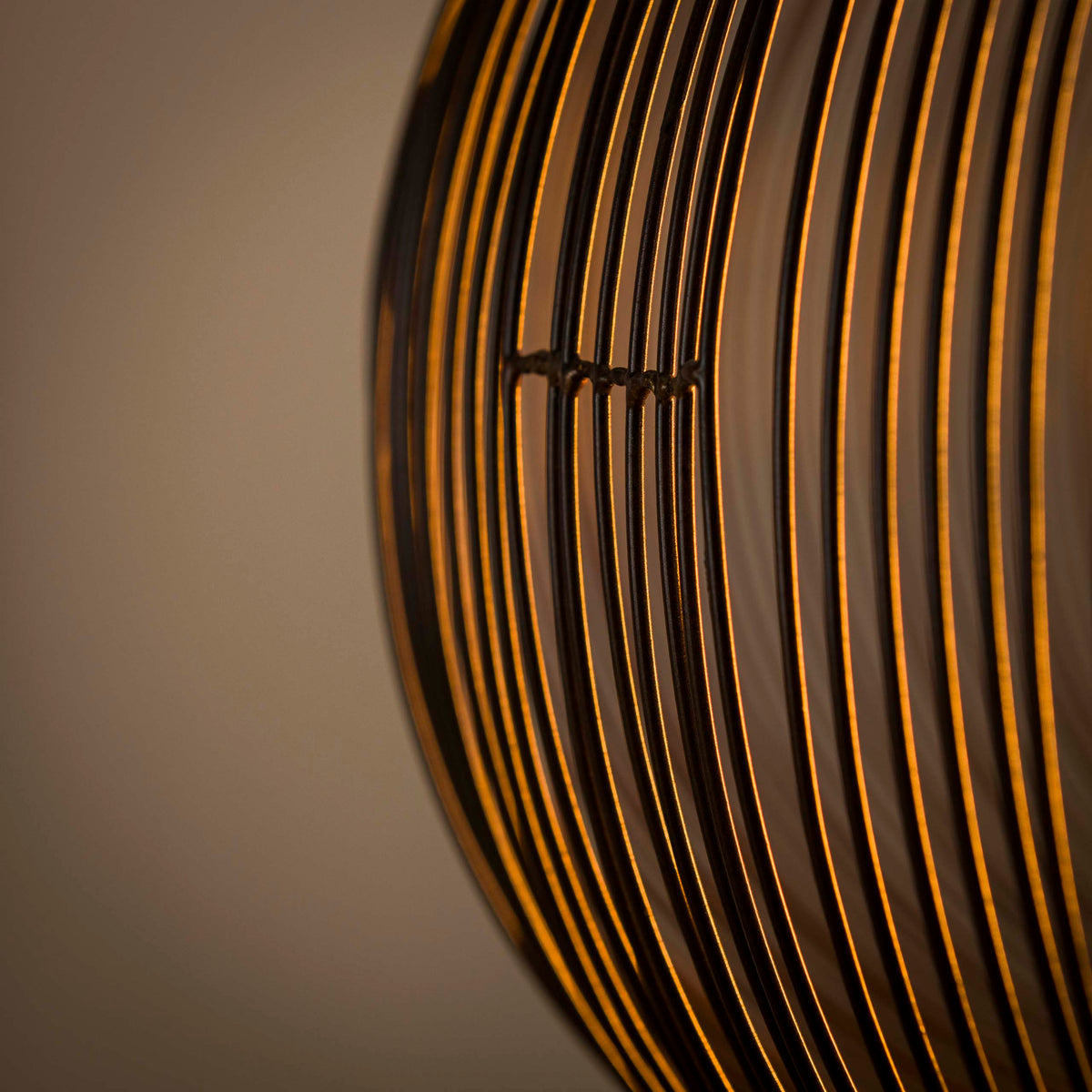 Suspension Copper Twist nickel noir - 1 lumière, diamètre 70 cm