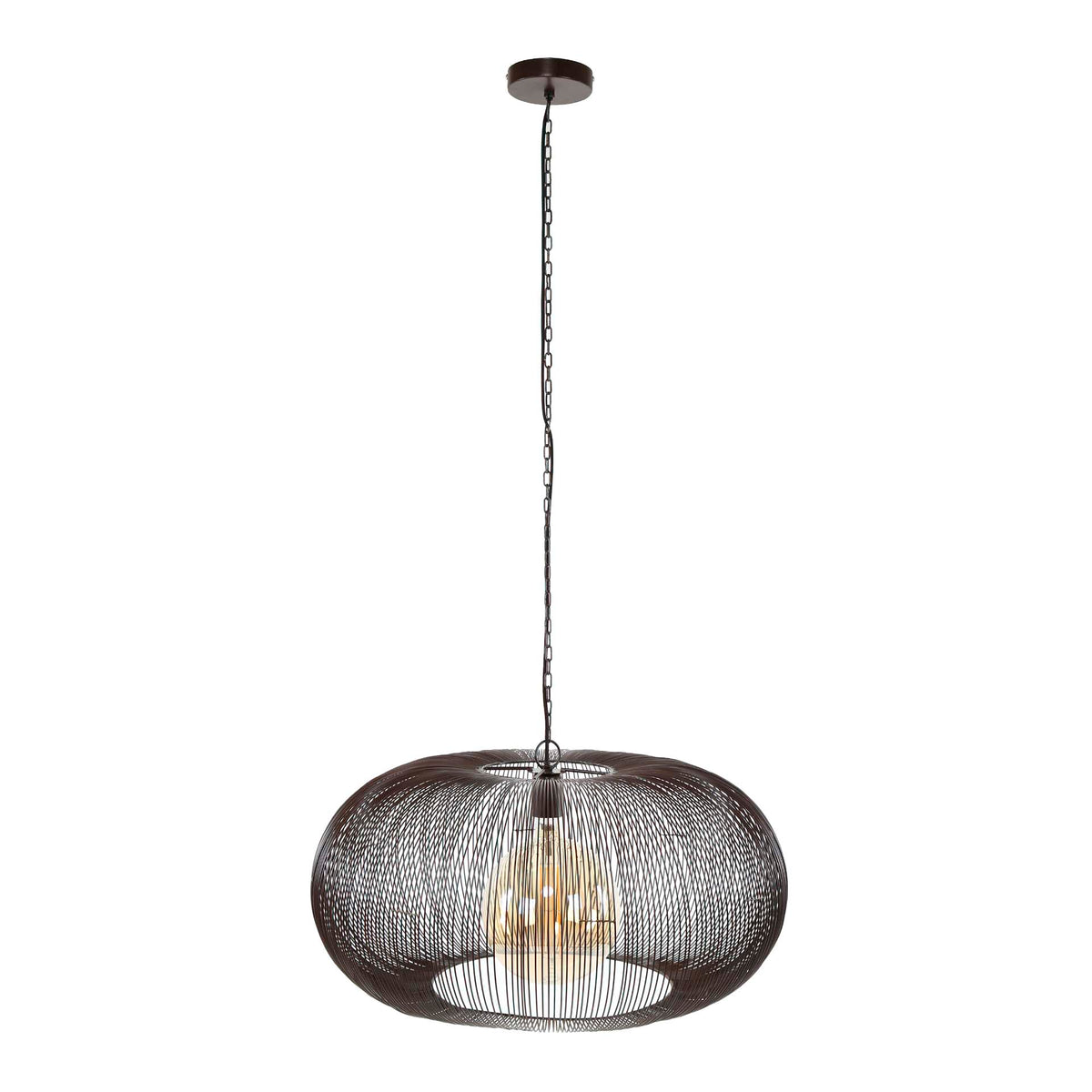Suspension Copper Twist nickel noir - 1 lumière, diamètre 70 cm