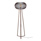 Lampadaire Copper Twist nickel noir - 1 lumière, hauteur 170 cm