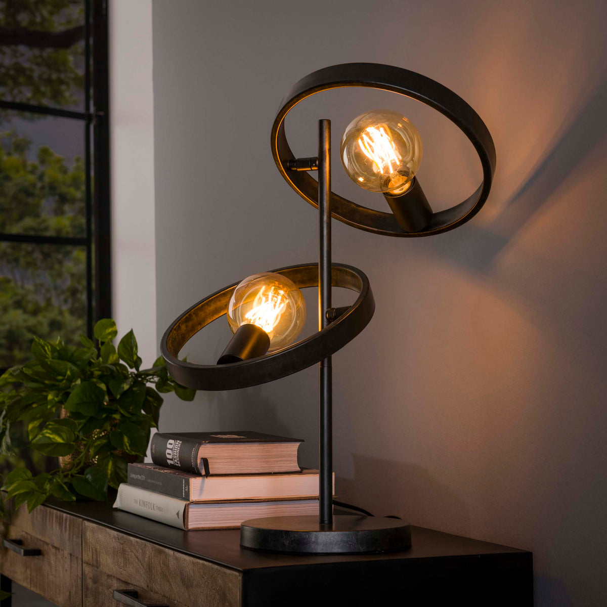 Table lamp Hover anthracite - 2-light, 53 cm high