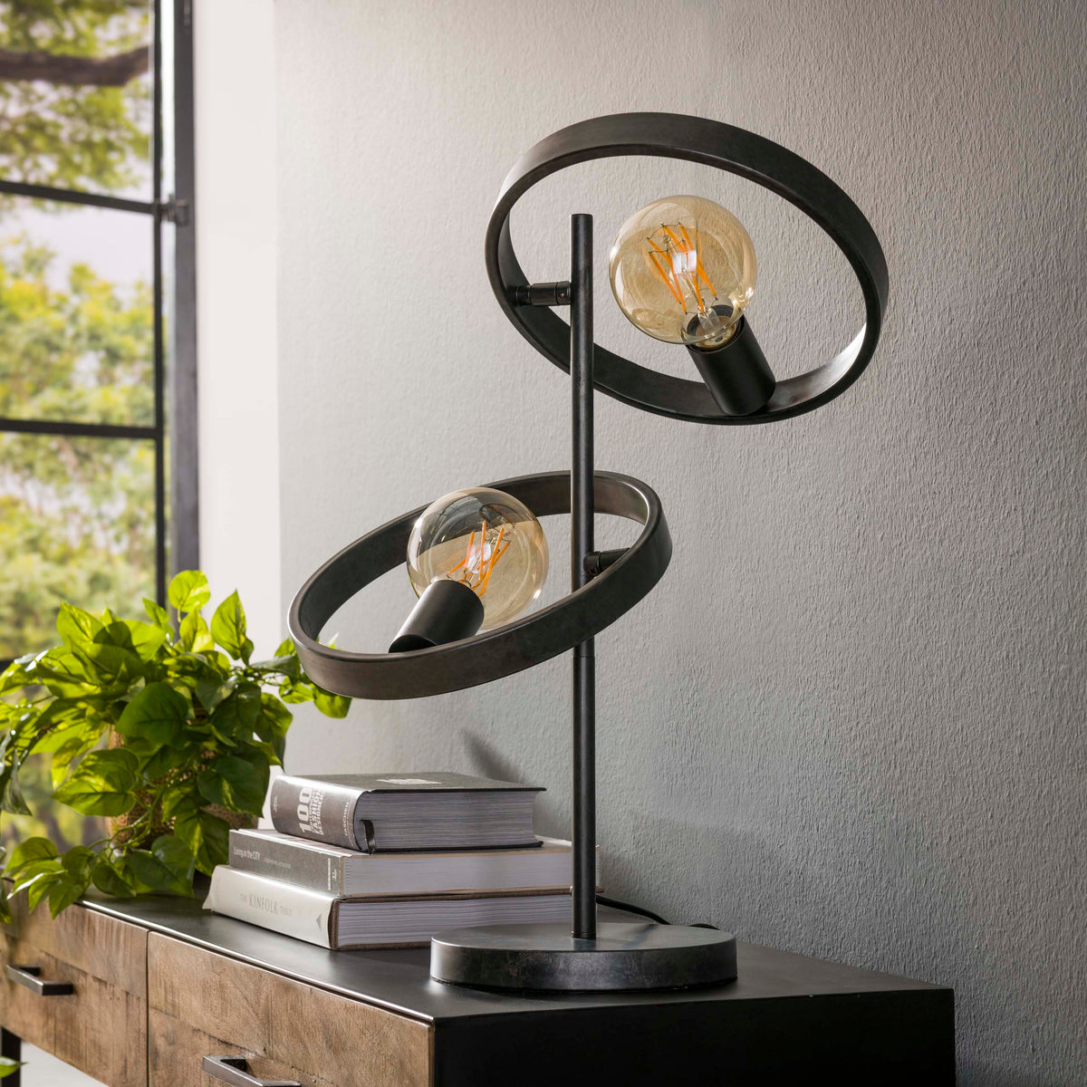 Table lamp Hover anthracite - 2-light, 53 cm high