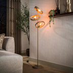 Vloerlamp Hover beige - 3-lichts, 155 cm hoog