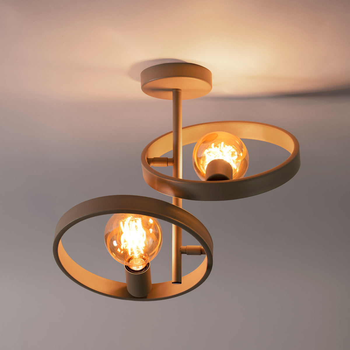 Ceiling lamp Hover beige - 2-light, 42 cm wide