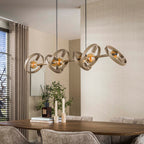 Suspension Hover beige - 6 lumières, largeur 120 cm