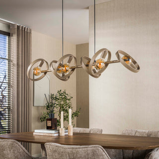 Suspension Hover beige - 6 lumières, largeur 120 cm