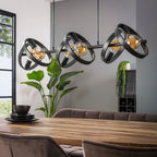 Pendant lamp Hover anthracite - 6-light, 120 cm wide