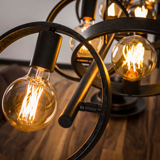 Pendant lamp Hover anthracite - 6-light, 120 cm wide