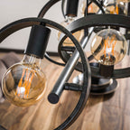 Pendant lamp Hover anthracite - 6-light, 120 cm wide