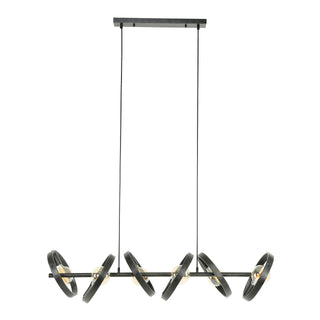 Pendant lamp Hover anthracite - 6-light, 120 cm wide