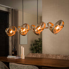 Suspension Hover beige - 8 lumières, largeur 160 cm