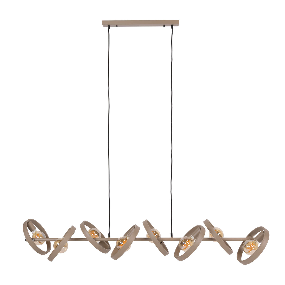 Suspension Hover beige - 8 lumières, largeur 160 cm