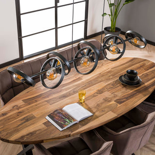 Suspension Hover anthracite - 8 lumières, largeur 160 cm