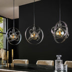 Suspension Cosmos noir artic - 3 lumières, largeur 115 cm